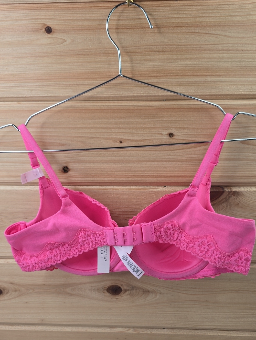VS The T-Shirt Cotton Lace-Trim Lightly Lined Balconette Bra Sz 36B NWT - Picture 4 of 6